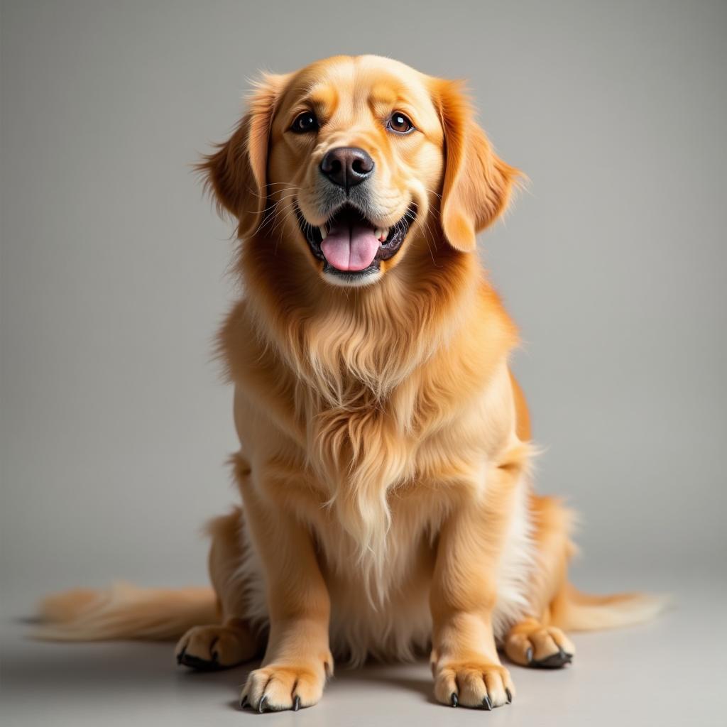 Professional dog grooming services in Lincoln, California - Freshly groomed golden retriever looking beautiful Happy golden retriever after professional dog grooming at best pet groomer in Lincoln CA